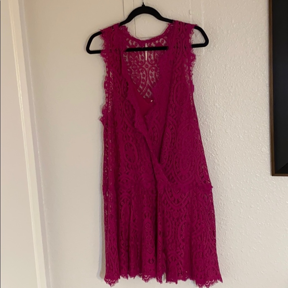 Free People lace overlay dress